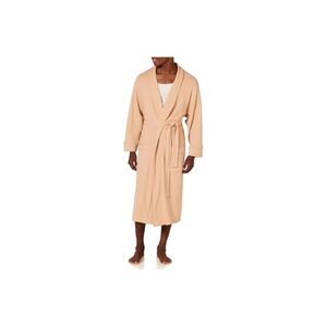 Amazon Essentials Mens Lt Cotton Waffle Bathrobe- carmel